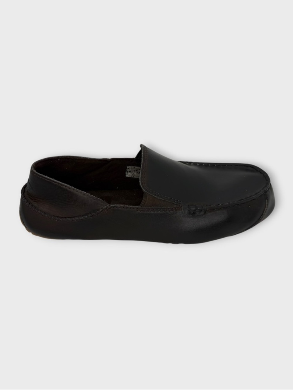 UGG Upshaw Men's Black Leather Slip-On Driving Loafers Convertible Heel Size‎ 13